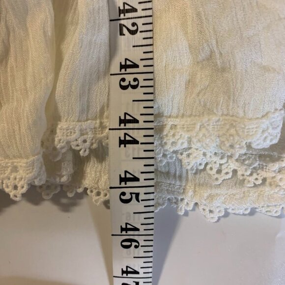 Vici Women's Pucker Up Plisse Embroidered Crochet Maxi Dress Size M‎ - Picture 12 of 12